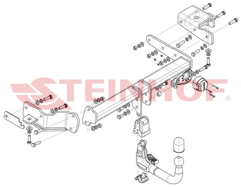 Фаркоп Steinhof для Hyundai Santa Fe MX5 (Mk.V) 2023- шар V