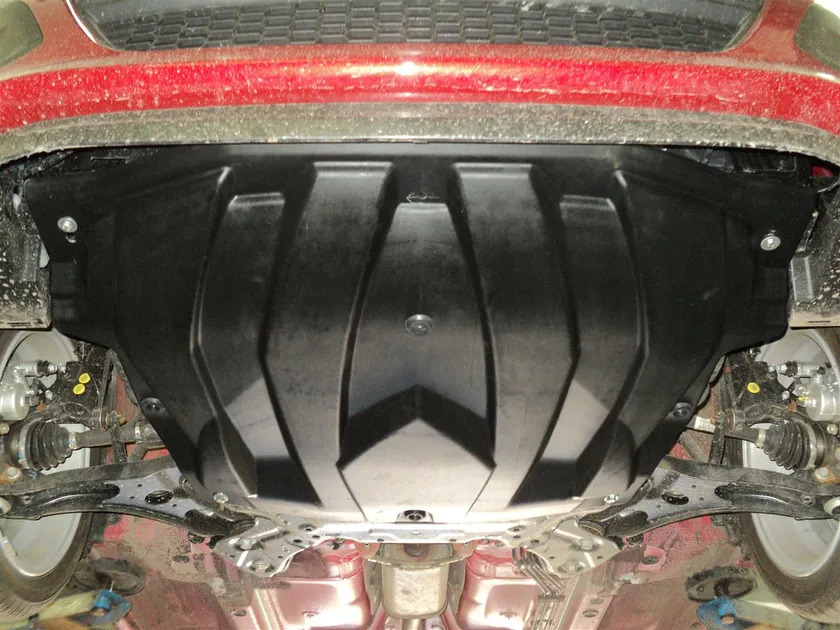 Защита композитная АВС-Дизайн для картера двигателя и КПП Kia Picanto II 2011-2017 фото 3