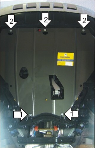 Защита алюминиевая Мотодор для картера, КПП Ford Kuga I 2008-2012