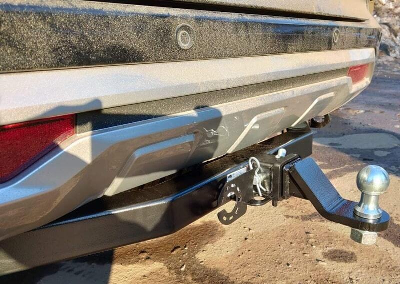 Быстросъёмный Фаркоп Бизон с хромированной накладкой для Mitsubishi Pajero Sport (Mk.III рест) 2021- Шар Е фото 4