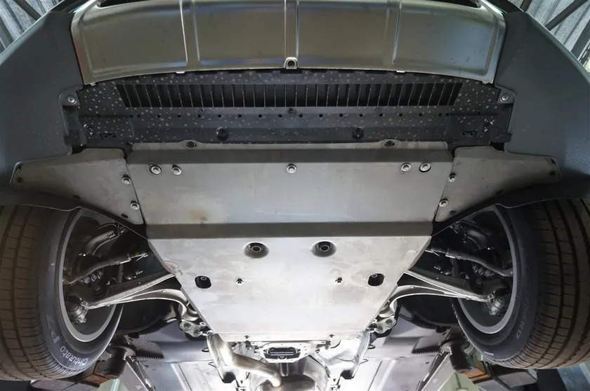 Защита алюминиевая АВС-Дизайн для картера и КПП Audi A4 B8 2008-2015 фото 3