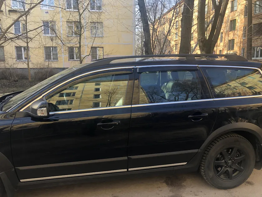 Дефлекторы V-Star для окон (с хром. молдингом) Volvo V70 II 2000-2007 фото 2