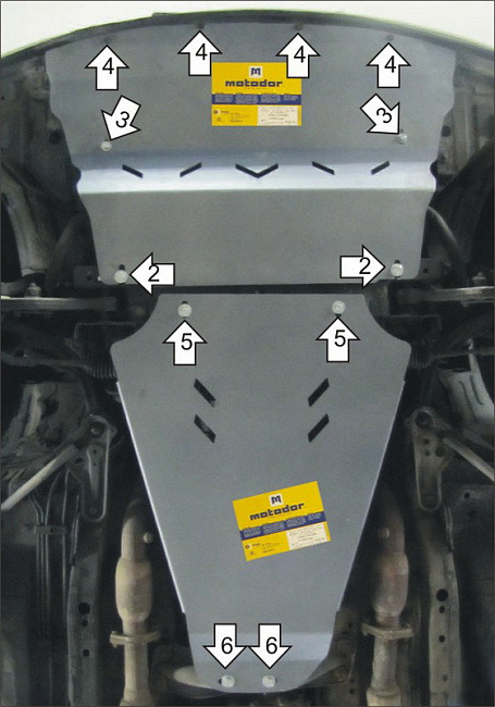 Защита Мотодор для двигателя, КПП Nissan Skyline V35 2001-2004