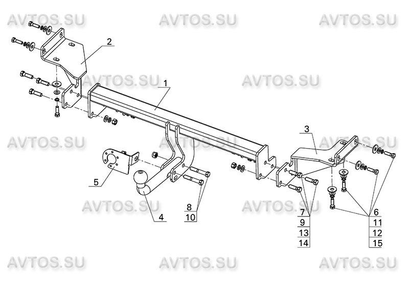 Фаркоп AvtoS для Kia Sportage фото 2