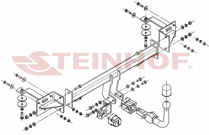 Фаркоп Steinhof для FIAT Bravo 198 (Mk.II) 2007-2014/ Lancia Delta 844 (Mk.III) 2008-2014 шар V