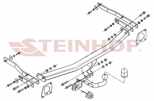 Фаркоп Steinhof для Renault Megane II хетчбек 3/5 дверей 2002-2009/ Renault Megane II Scenic 2003-2009/ Renault Megane II Grand Scenic 2004-2009 шар А