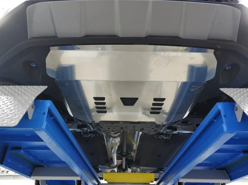 Защита алюминиевая АВС-Дизайн для картера и КПП Hyundai Santa Fe IV 2018-2020