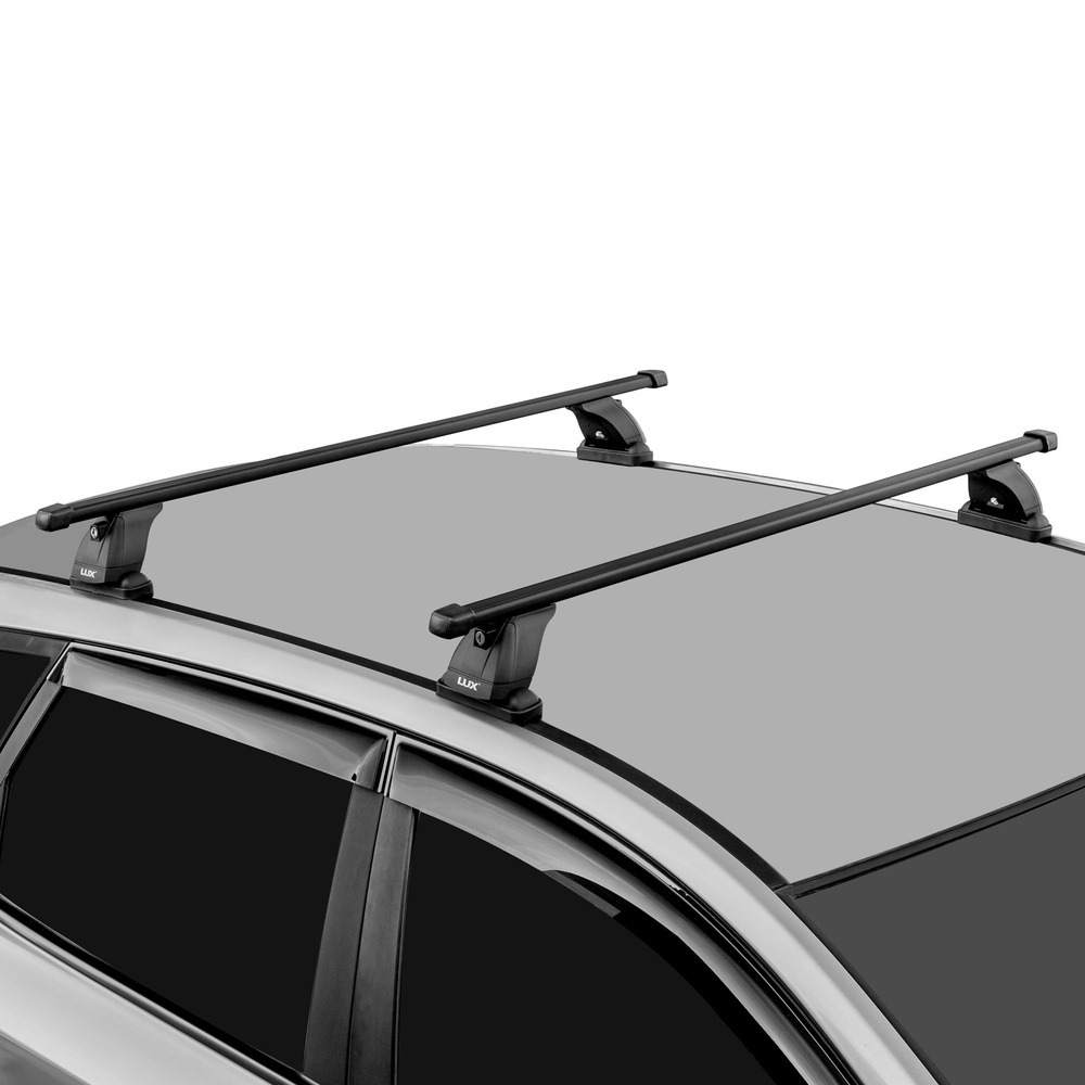 Багажник модельный в штатные места LUX БК3 прямоугольные дуги черные фото 3
