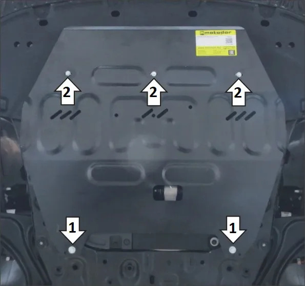 Защита Мотодор усиленная для картера и КПП Hyundai Sonata VIII 2019-2022 фото 4