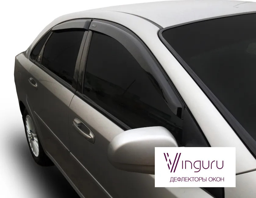 Дефлекторы Vinguru для окон Chevrolet Lacetti седан 2004-2013 фото 5