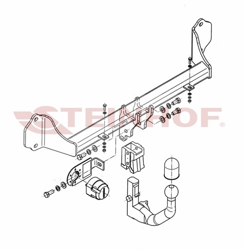 Быстросъёмный фаркоп Steinhof для BMW 3-Series F30 (Mk.VI седан) 2011-2018 / BMW 3-Series F31 (Mk.VI универсал ) 2012-2018 Шар AV