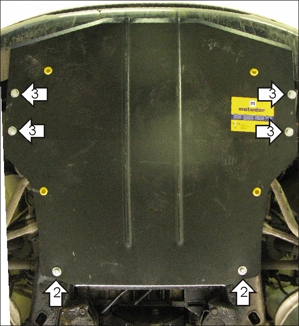 Защита Мотодор для радиатора, двигателя Audi А8 D2 (Quattro) 1994-1998