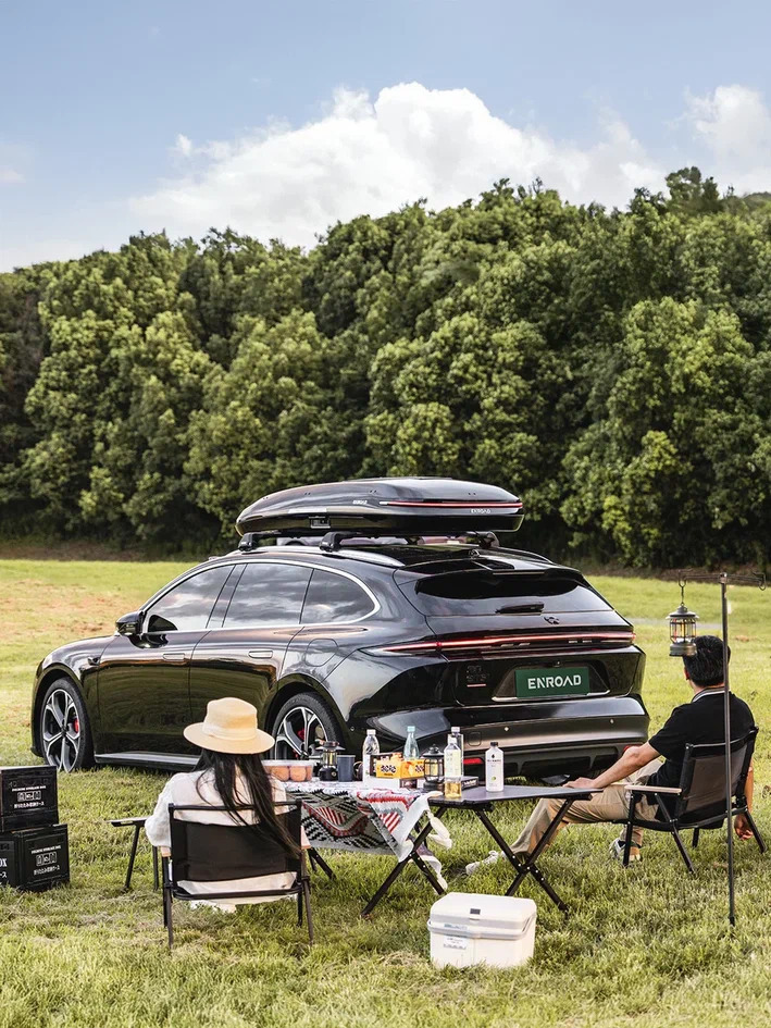 Автобокс Enroad Nomadix Pro Roof Box (XXL-Slim-450-E-black) фото 14