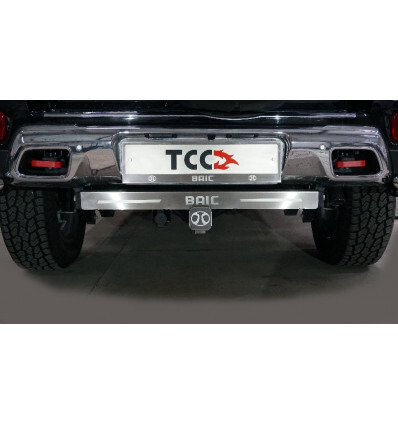 Фаркоп оцинкованный с накладкой из нерж. ТСС для BAIC BJ40 (Mk.I) 2023- шар Е фото 2