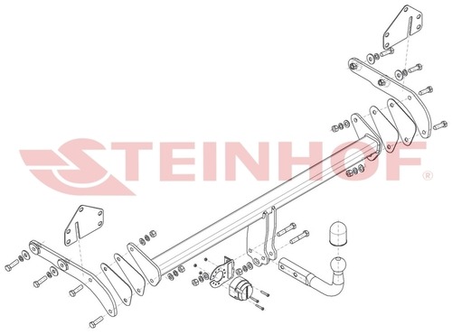 Фаркоп Steinhof для Toyota bZ4X (Mk.I) 2022-/ Subaru Solterra (Mk.I) 2022- шар А