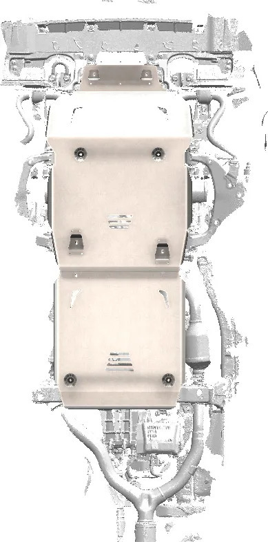 Защита алюминиевая АВС-Дизайн для двигателя и КПП Toyota Land Cruiser 300 2021-2022 фото 3