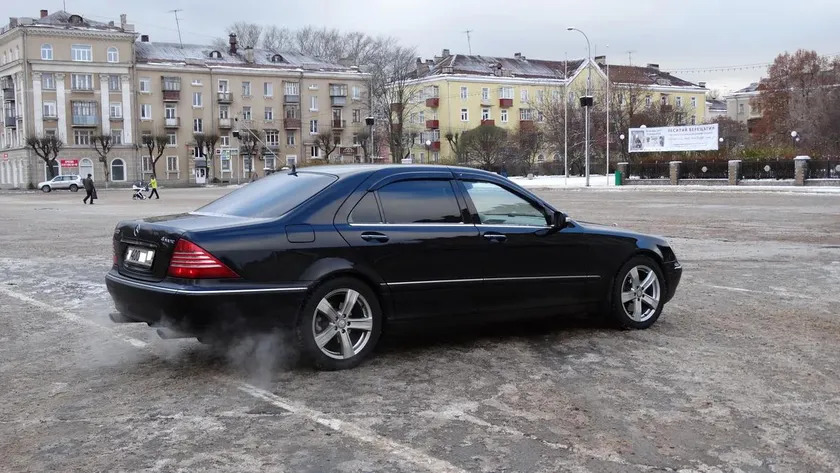 Дефлекторы Cobra Tuning для окон Mercedes-Benz S-Класс 1998-2005 W220 (длинный) фото 3