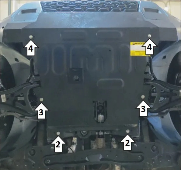 Защита Мотодор для картера, КПП и переднего бампера Renault Duster II 2021-2022 фото 3