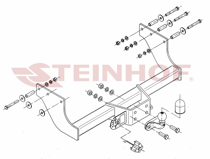 Фаркоп Steinhof для Ford Transit шасси, в т.ч. удлиненная рама 2000-2014 шар F