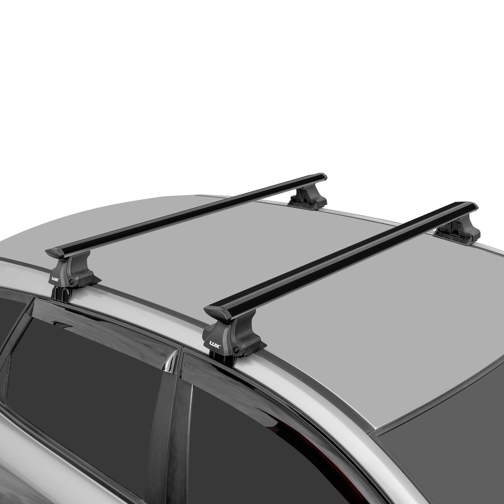 Багажник универсальный на гладкую крышу D-LUX крыловидные дуги чёрные фото 6