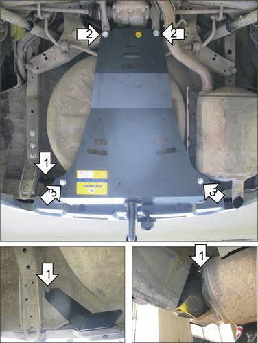 Защита Мотодор для заднего бампера Nissan X-Trail T31 2007-2014