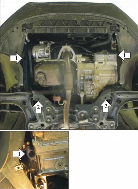 Защита АвтоСтандарт для картера и КПП Seat Ibiza IV 2008-2012 фото 4