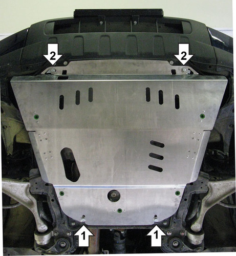 Защита алюминиевая Мотодор для картера, КПП Honda Pilot II 2007-2011