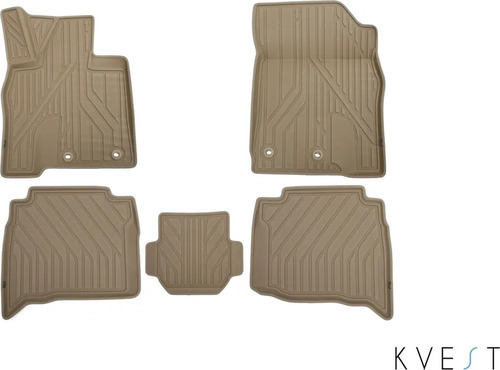 Коврики KVEST 3D для салона Toyota Land Cruiser 200 рестайлинг 2015-2022 Бежевый, бежевый кант