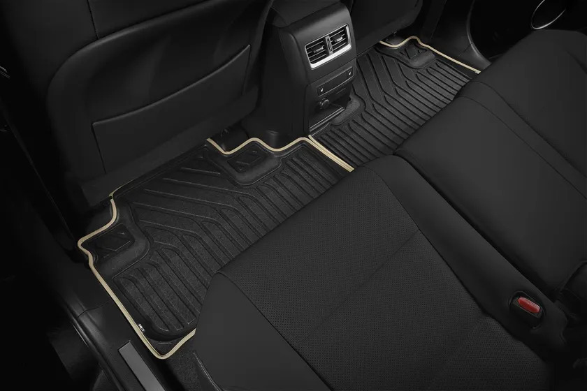 Коврики KVEST 3D для салона Lexus RX IV 2015-2022 Черный, бежевый кант фото 4