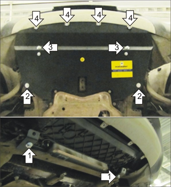 Защита Мотодор для радиатора BMW X5 E70 2010-2013