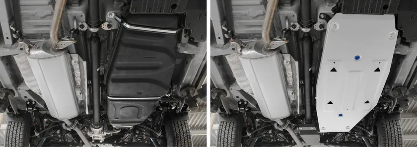 Защита алюминиевая Rival для топливного бака Lexus NX 200/200t 2014-2017 фото 3