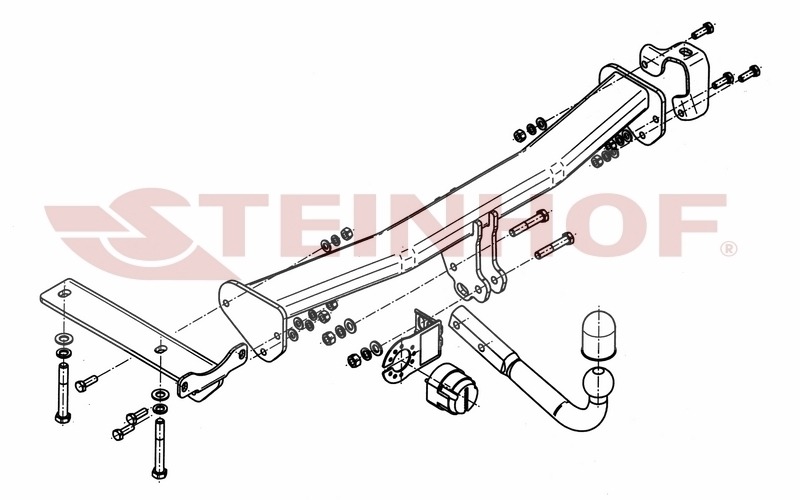 Фаркоп Steinhof для Land Rover Freelander (Mk.II) 2006-2015  Шар А
