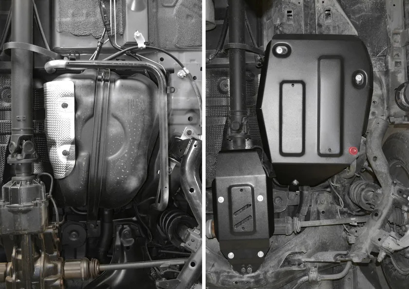 Защита АвтоБРОНЯ для топливного бака Haval H6 4WD 2014-2020 фото 2
