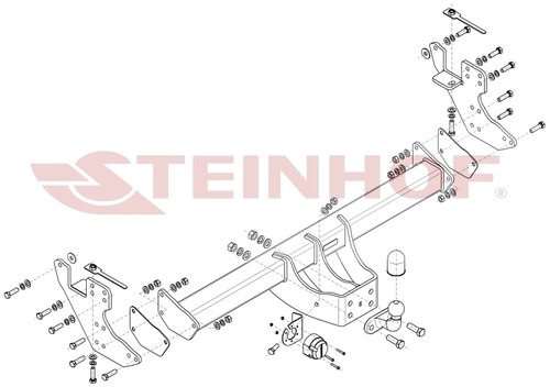 Steinhof Фаркоп Isuzu D-MAX RG (Mk.III) бампер со ступенькой 2021- Шар F