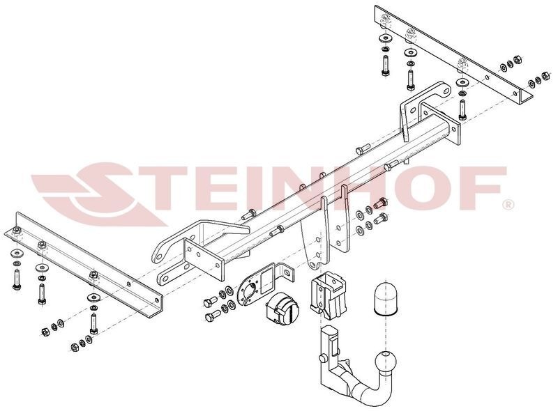 Фаркоп Steinhof для Subaru Outback BR (Mk.IV) 2009-2015 шар V