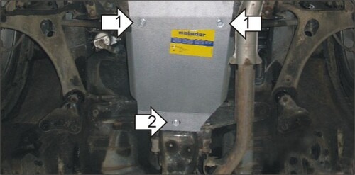 Защита алюминиевая Мотодор для КПП Subaru Outback III 2007-2009