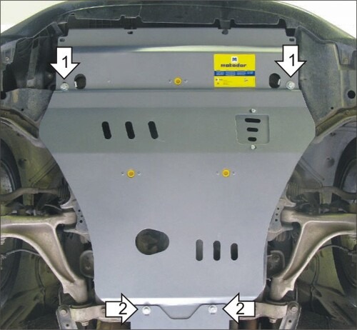 Защита алюминиевая Мотодор для двигателя Lexus GS 300 2005-2008 (только на стальной подрамник)