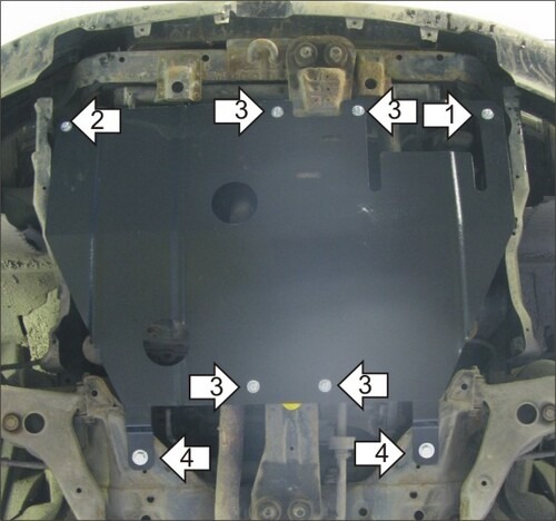 Защита Мотодор для картера, КПП Mitsubishi Carisma GDI 1995-2004