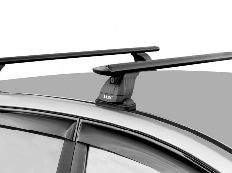 Багажник модельный в штатные места LUX БК3 крыловидные дуги черные фото 6