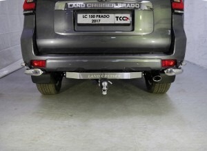Фаркоп оцинкованный с накладкой из нерж. ТСС для Toyota Land Cruiser Prado J150 (Mk.IV) 2009-2023 нерж. шар Е фото 2