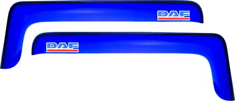 Дефлекторы REIN для окон (накладной скотч 3М) (2 шт.) DAF XF 95 1998-2022 (короткий) Синий