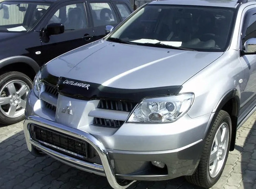 Дефлектор SIM для капота Mitsubishi Outlander I 2001-2006. (с логотипом)