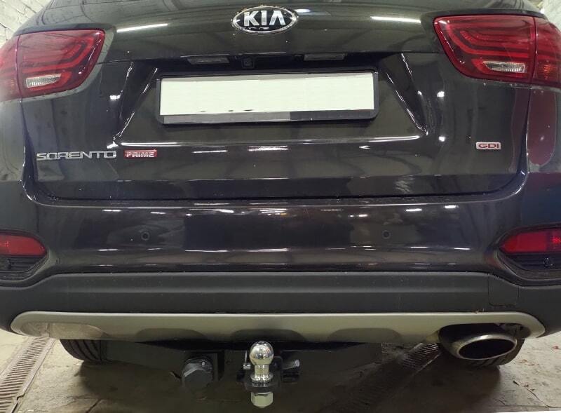 Быстросъёмный фаркоп c системой антистук Бизон для Kia Sorento Prime UM (Mk.III) 2015-2020 /  Hyundai Santa Fe   TM (Mk.IV) 2018-2021 Шар Е фото 3