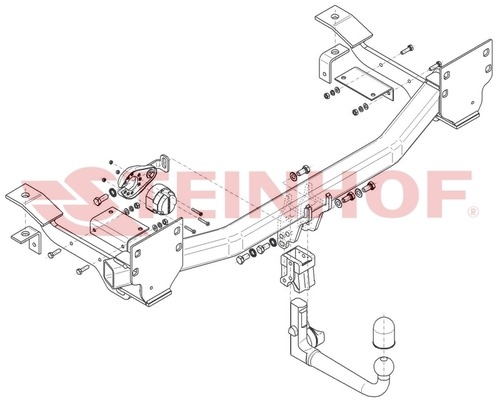 Фаркоп Steinhof  для Land Rover Range Rover L322(Mk.III) 2002-2012 шар V
