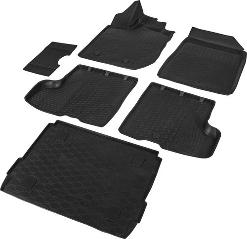 Комплект ковриков Rival для салона и багажника Lada Xray хэтчбек, Cross хэтчбек (без вещевого ящика в салоне, с полкой в багажнике) 2015-2022