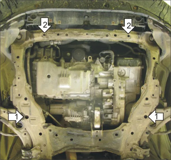 Защита Мотодор для картера, КПП Mazda CX-7 2006-2013 фото 2