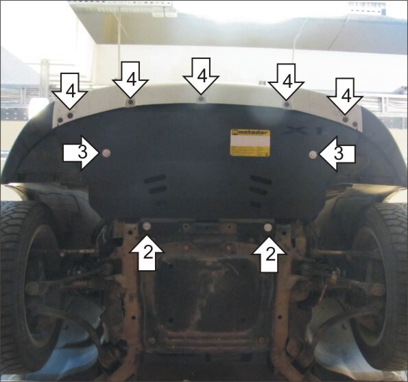 Защита алюминиевая Мотодор для радиатора BMW X1 E84 2009-2015