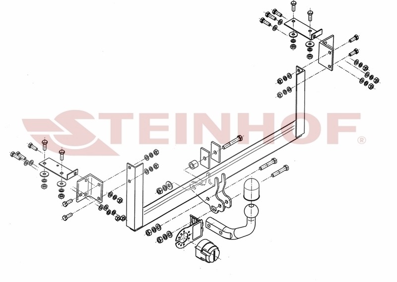 Фаркоп Steinhof для Suzuki Alto GF (Mk.VII) 2009- /  Nissan Pixo 2009-2013 Шар А
