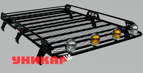 Багажник экспедиционный УНИКАР для ВАЗ 2131 с ограждением и сеткой на водостоки