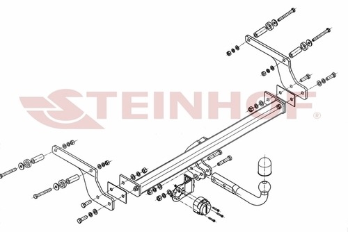 Фаркоп Steinhof для Renault Duster 2WD, 4WD (Mk.I, Mk.II) 2010-2021 шар А